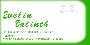 evelin balinth business card