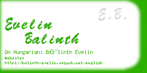 evelin balinth business card